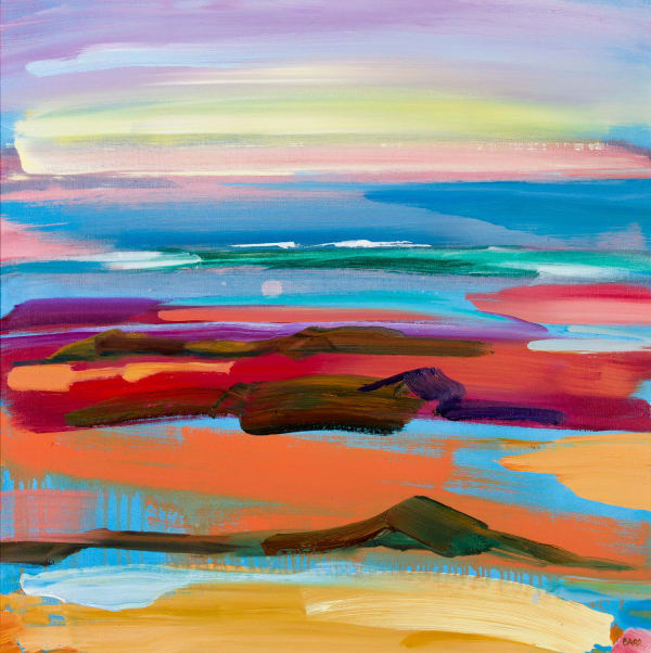 Shona Barr Summer Shore, 2023 oil on canvas 71cm x 71cm (87cm x 87cm framed)