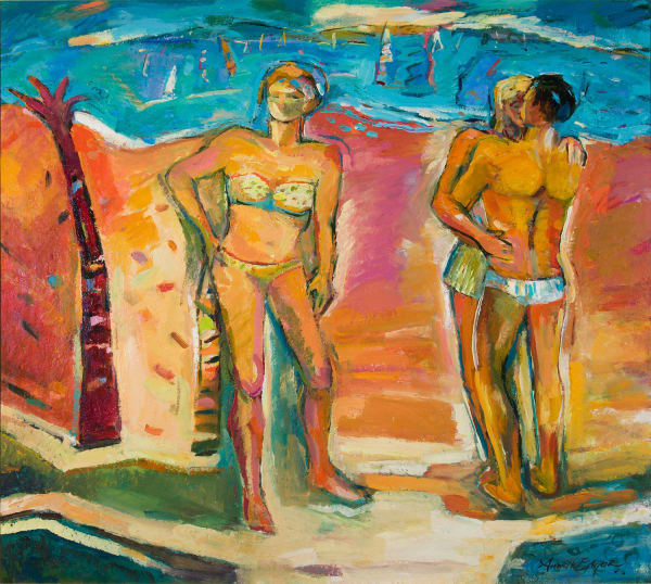 Annette Edgar Beech Lovers oil on linen 81cm x 91cm