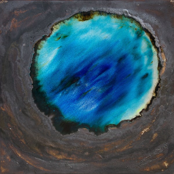 Lotte Glob Geyser pool ceramic painting 61cm x 61cm