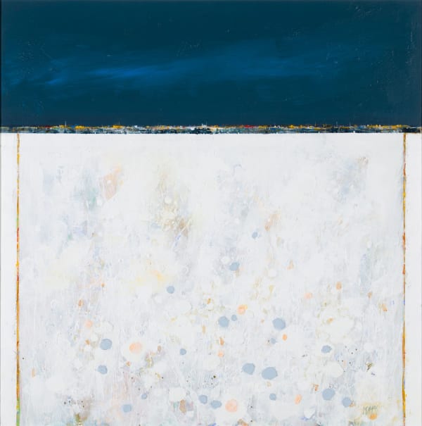 Robert McAulay White Field i, 2023 acrylic on panel 78cm x 78cm (92cm x 92cm framed)