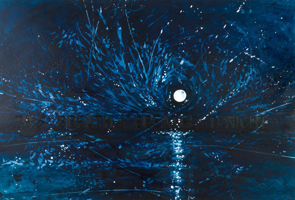 Lizzie Rose This Breath I Breathe Tonight - Hidden Landscape, 2023 mixed media 80cm x 118cm (92cm x 130cm framed)