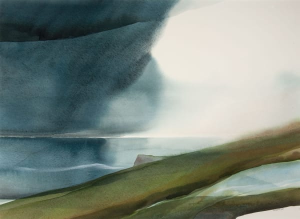 Peter Davis RSW Edge of the Storm watercolour and pigment 50cm x 70cm