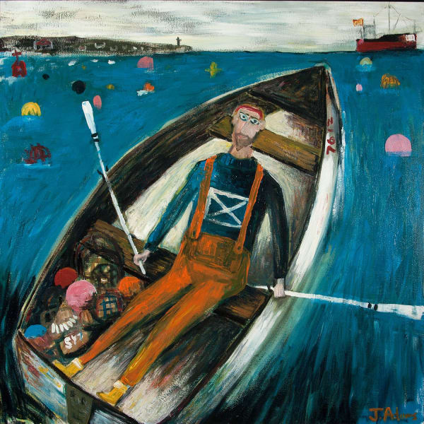 James Newton Adams Built from Guirders acrylic on canvas 97cm x 97cm