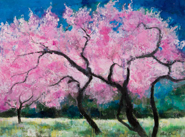 Ann Oram Trees and the Meadow painting
