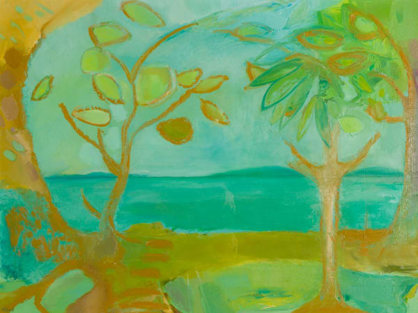 Maggie New Exotic Garden Alba oil on board 56cm x 73cm (77cm x 95cm framed)