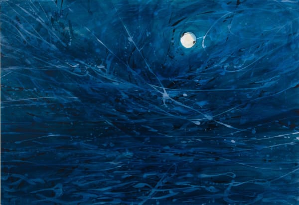Lizzie Rose Moonscape, 2022 acrylic 81cm x 120cm (92cm x 130cm framed)