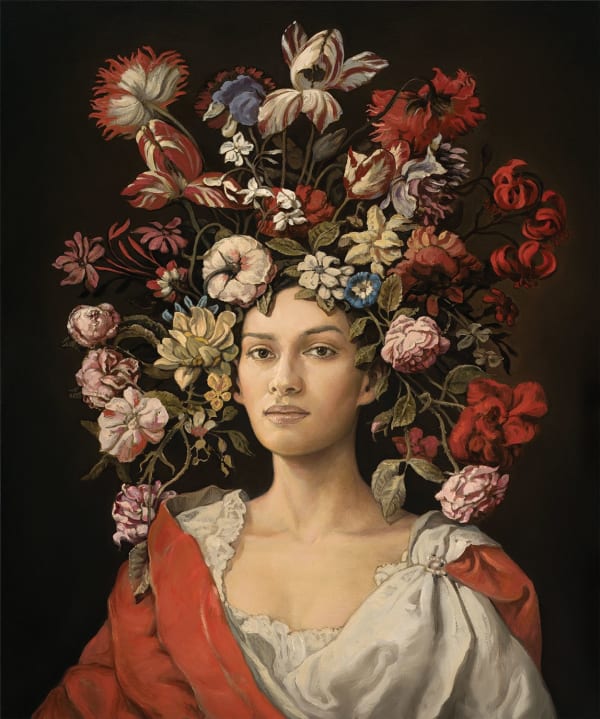 Alan Macdonald La Flame, 2023 oil on linen 91cm x 78cm (118cm x 95cm framed)