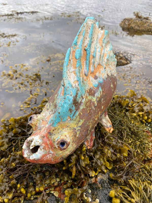 Lotte Glob Sea Creature (Gobble), 2022 ceramic 25cm (h) x 35cm x 10cm
