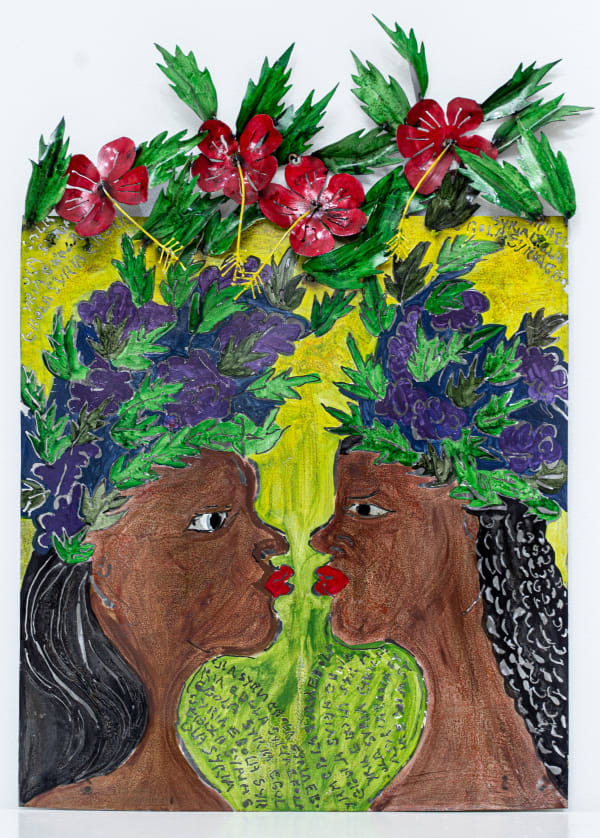 Sokari Douglas Camp, Hibiscus kiss ebola syria , 2014