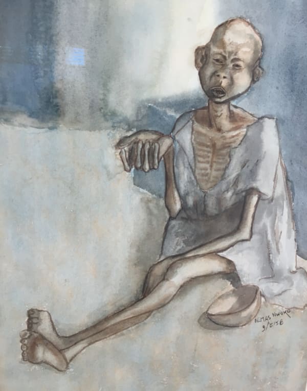 Demas Nwoko, Beggars, 1958