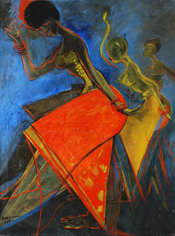 Ben Enwonwu, Obitun Dancers, 1990