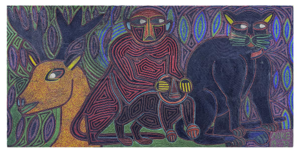Nike Davies-Okundaye, The lost cat, 1973