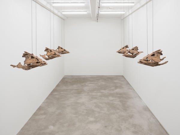Bruce Nauman, 6 bronze catfish skulls, 2024
