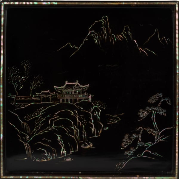 Unknown, Colonial Period (1910–1945), Lacquer Tray Inlaid with Mother-of-Pearl, Early 20th century