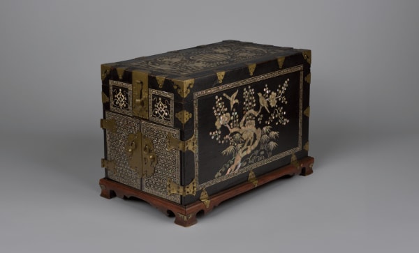 Unknown, Joseon Dynasty (1392–1897), Lacquer Comb Box Inlaid with Mother-of-Pearl, 19th century