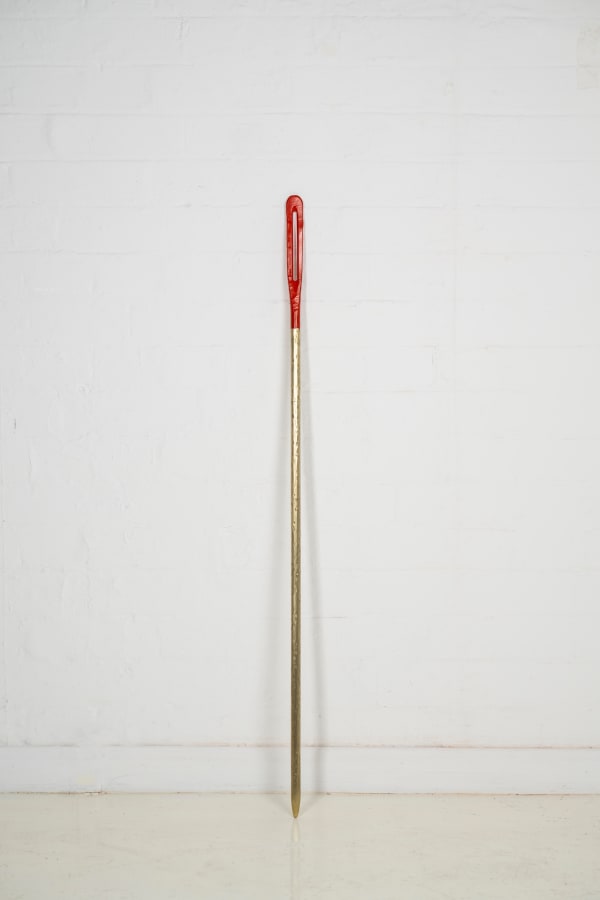 Makiko Harris, Sewing Needle 7 (Orange + Gold), 2024