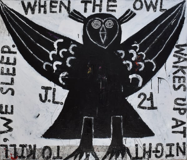 Joachim Lambrechts, When the owl wakes up at night to kill, we sleep, 2021