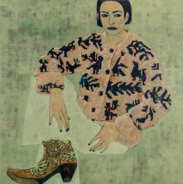 Sara Berman, Heavy knit and Cowboy Boots, 2022