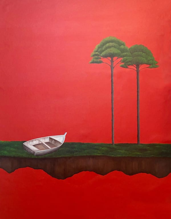 Houda Terjuman, Pine tree cloak II, 2023