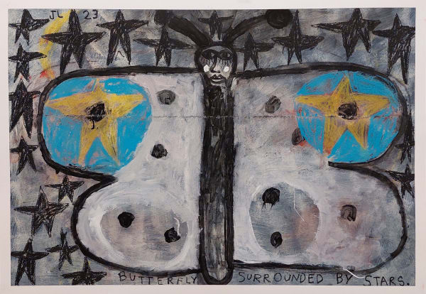Joachim Lambrechts, Butterfly surrounded by stars, 2023