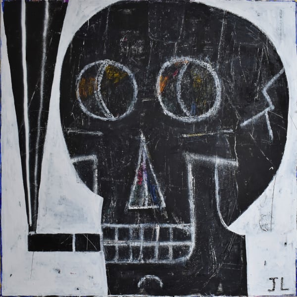 Joachim Lambrechts, Skull with cigarette, 2021