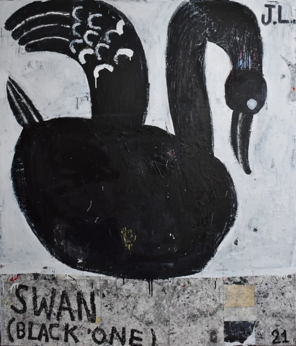 Joachim Lambrechts, Swan (black one), 2021