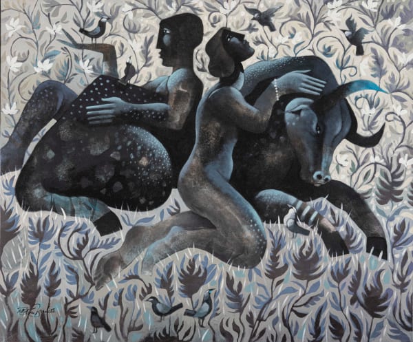 Nazir Tanbouli, Couple with an ox, 2023
