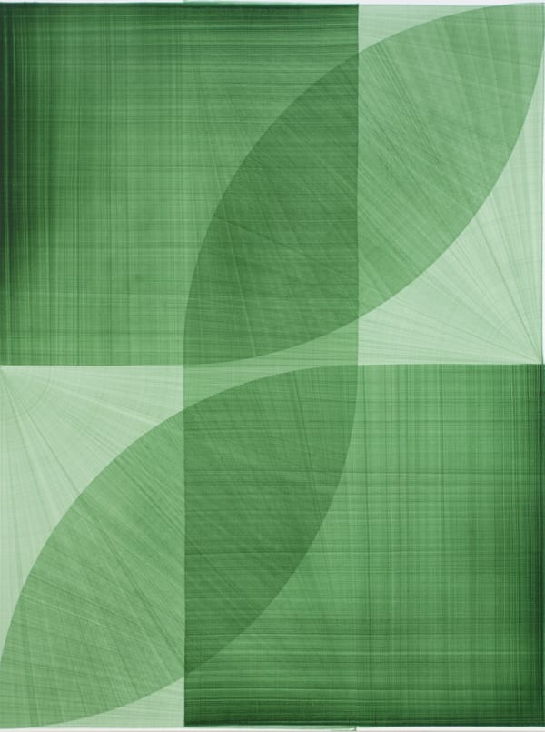 Thomas Trum, Four Green Lines 17, 2021