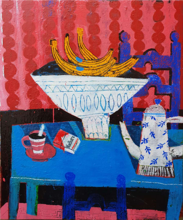 Joachim Lambrechts, Blue breakfast table, 2020