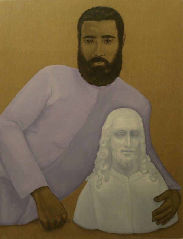 Mathew Tom, Statue with Admirer, Fall, 2013