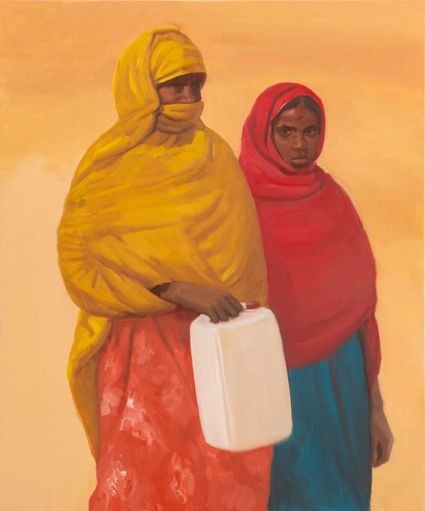 Tewodros Hagos, The two women in the desert, 2023