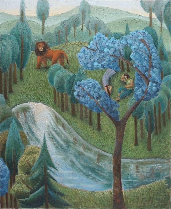 Ralf Kokke, Blue Blossom Lion, 2025