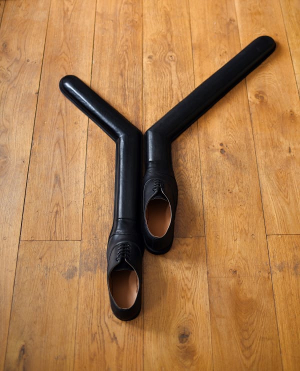 Jonny Briggs, Shoes to face a corner, 2025