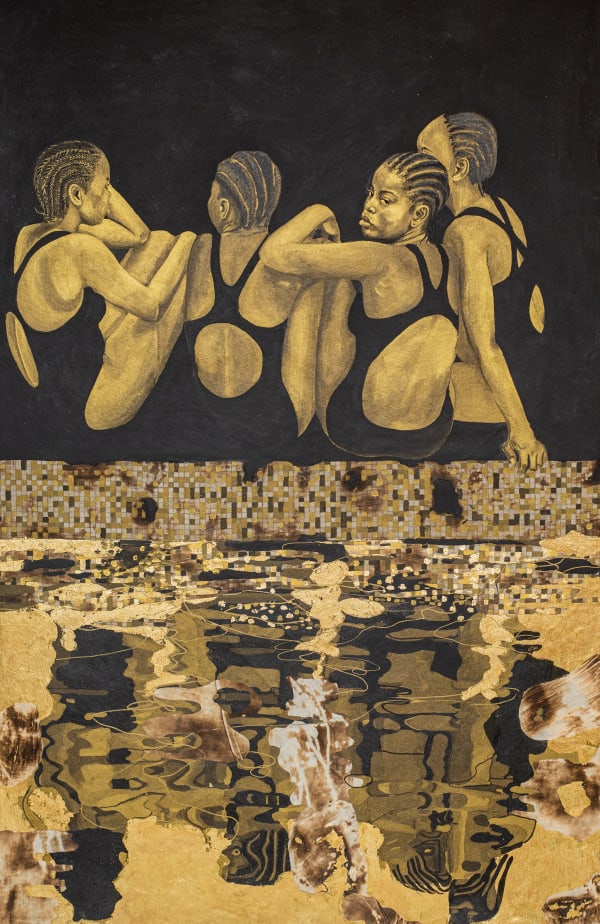 Modupeola Fadugba, Four Friends, One Reflection, 2023