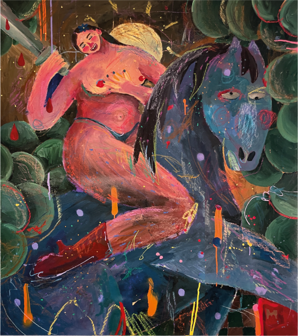 Iryna Maksymova, Power on a horse, 2023