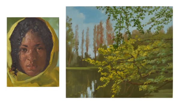 Tewodros Hagos, Gaze 1 (diptych), 2024