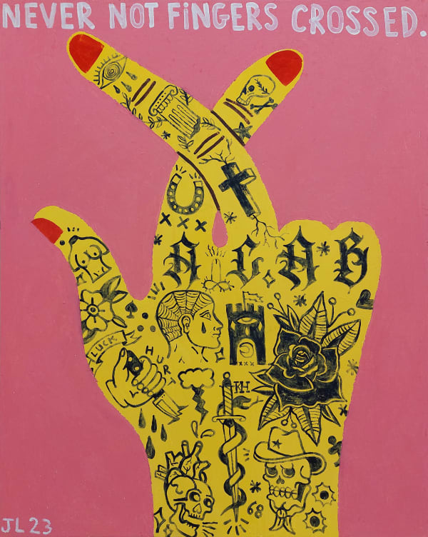 Joachim Lambrechts, Never not fingers crossed, 2023