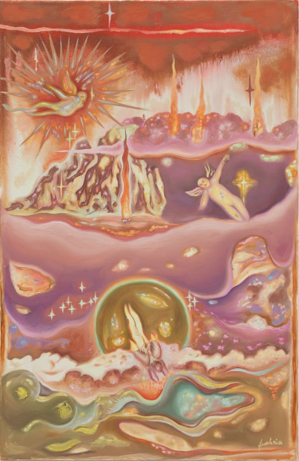 Fuchsia, Fire in the woods, 2023