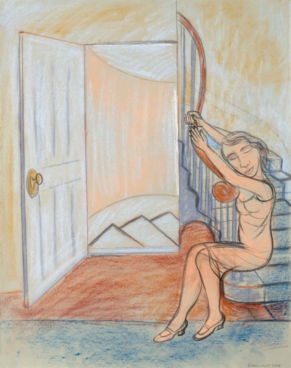Eileen Cooper, On the Stair, 2025
