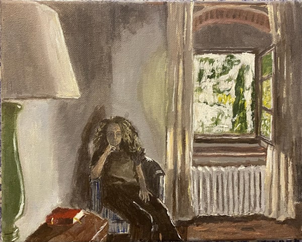 Polina Barskaya, Self Portrait with Bright Window, 2023