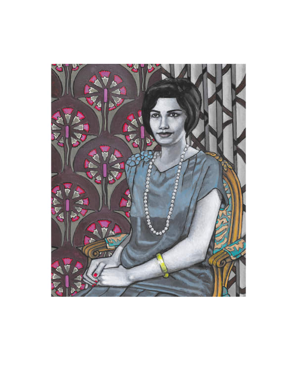 Soheila Sokhanvari, Love in the Time of Cholera (Portrait of Azar Andami), 2023