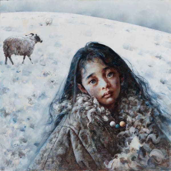 Ai Xuan 艾 軒, Grassland and Sheep Behind《草原與後方的羊兒》, 2004