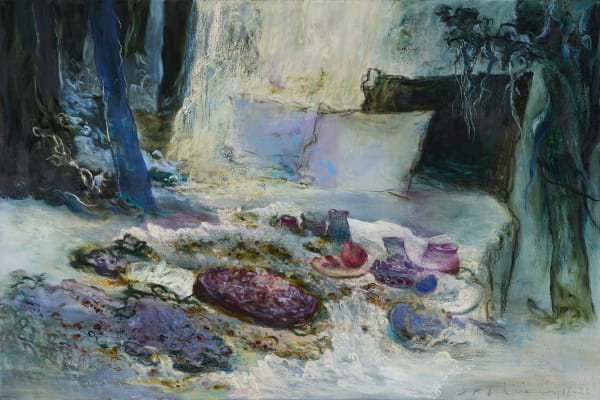 Ziad Dalloul 齊亞德・達盧勒, Feast on Bed II《以床為餐桌之二》, 2018