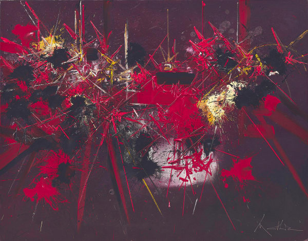 Georges Mathieu 喬治 ‧ 馬修, Regards de flamme (Glances of Flame) 《火焰的掠影》, 1989