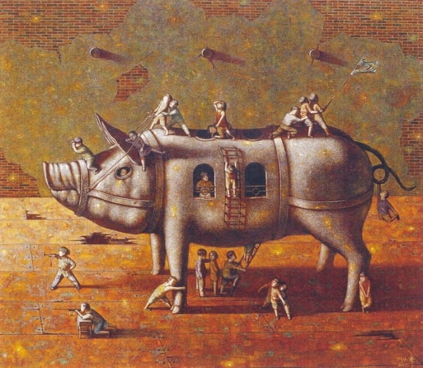 Liu Hong Wei 劉宏偉, Piggy Toy《玩具豬》, 2007
