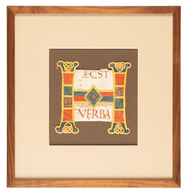 Very large and richly illuminated initial H from an Atlantic Bible realizead in Italy, Rome, c. 1100