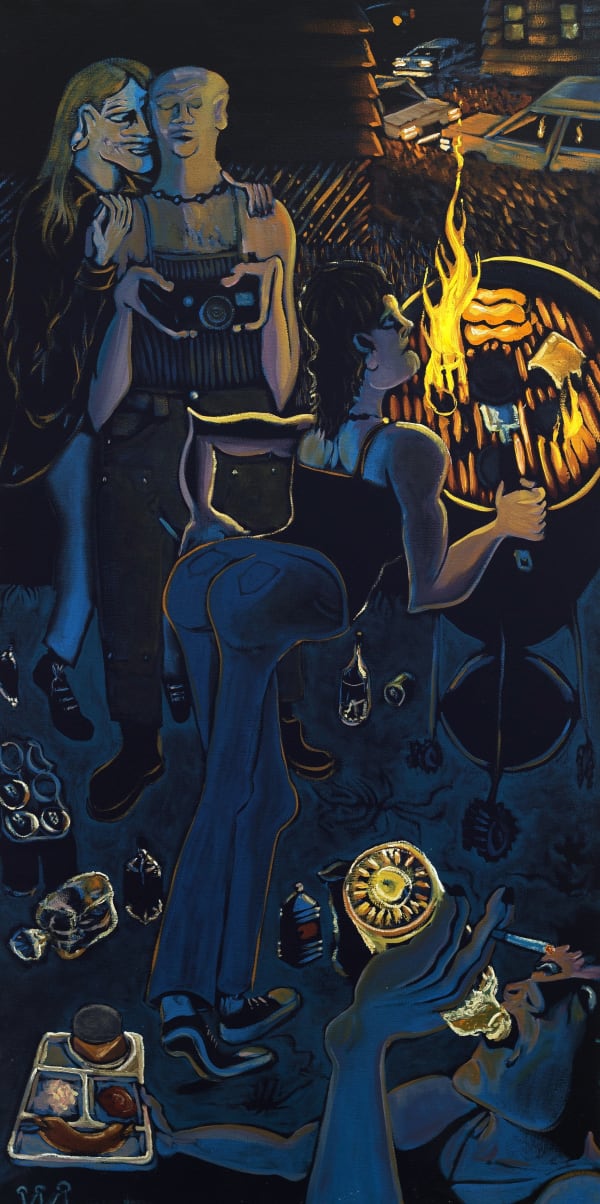 Campbell-Lynn McLean, Grill Girls, oil on canvas, 52 x 26in