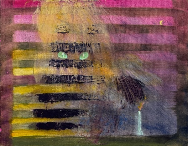 Calvin Kim,Untitled, Oil and Acrylic on Canvas, 11"x14"