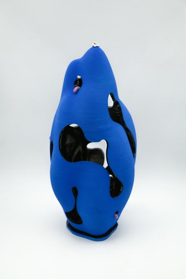 Danyang Song, A Drop of Positivity II, Glazed stoneware, Underglaze, Gloop, Luster, 15.5 x 7 x 7"