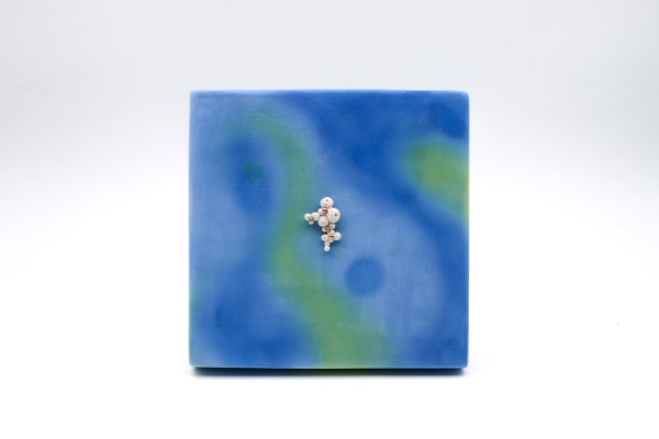 Danyang Song In Dream 2, 2024 Glazed stoneware, Underglaze, Luster 6 x 6 x 1 in